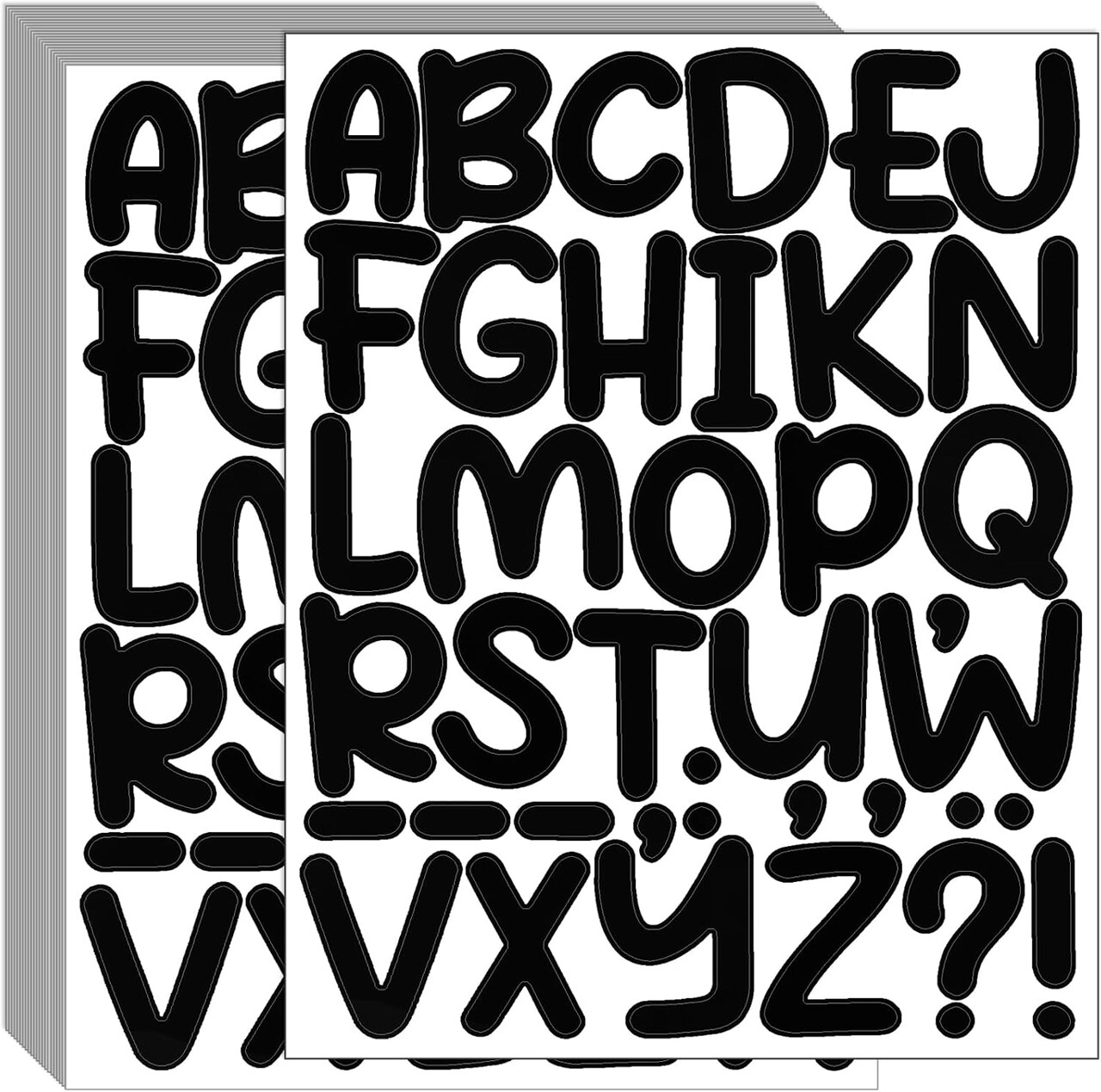 912 Pieces Letter Stickers 24 Sheets 2 Inch Alphabet Letter Stickers